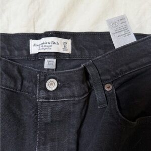 Abercrombie & Fitch Curve Love Women’s Black Slim Straight Jeans